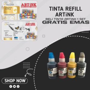BELI TINTA ART INK SATU PAKET GRATIS EMAS (EPSON ART PAPER ))